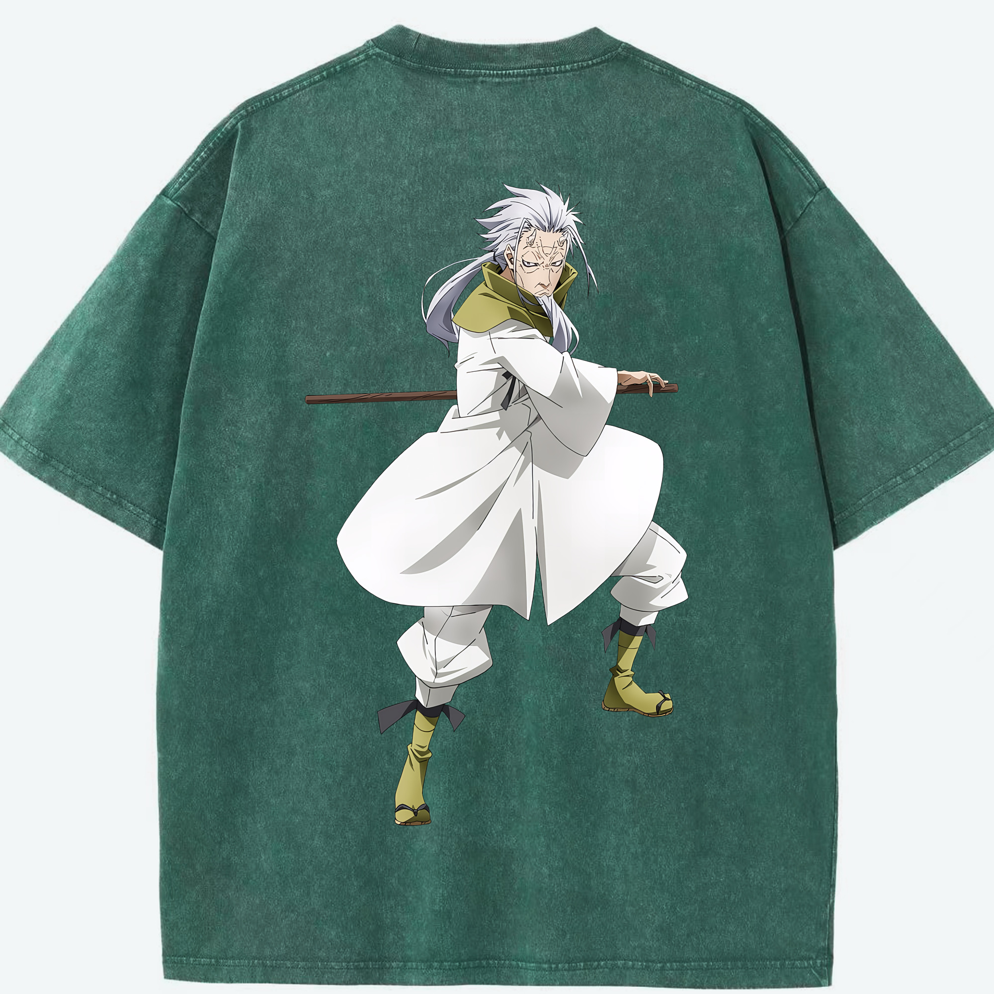 （画像用） 転スラ Regarding Reincarnated to Slime 綿100% ヴィンテージ風 半袖Tシャツ（背面プリント）